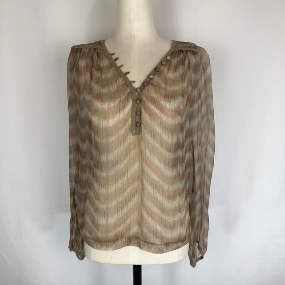 Of Two Minds Sheer Silk Blouse